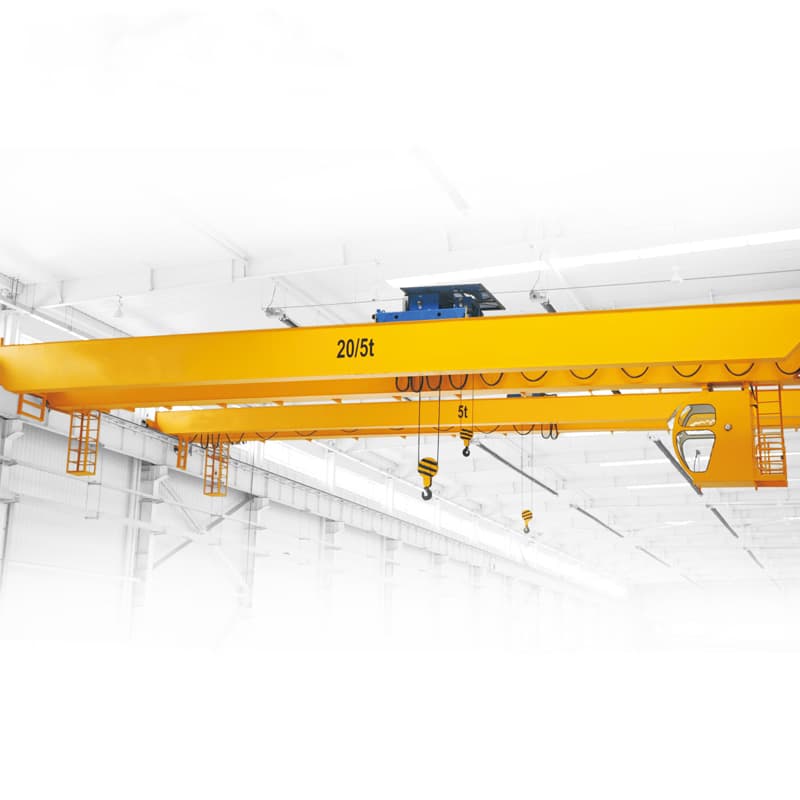 Industrial overhead crane in warehouse